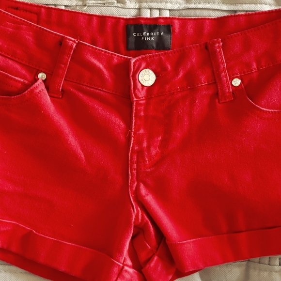 Celebrity Pink Red Short Shorts - Picture 1 of 3